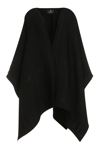 Etro Logo-embroidered Cape Jacket In Black