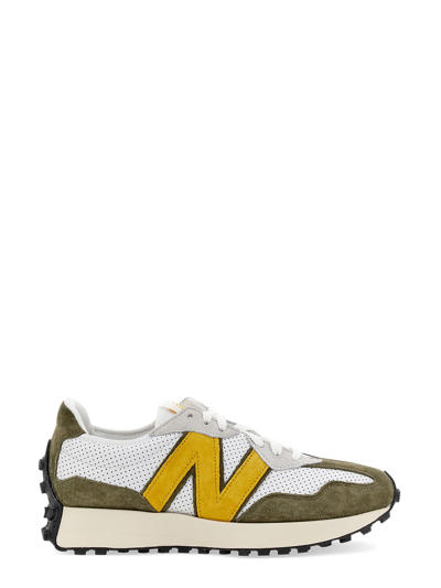 New Balance 327 Suede-trimmed Perforated Leather Sneakers In Multicolor
