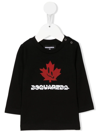 Dsquared2 Logo-print Long-sleeve T-shirt In Black