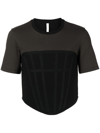 Dion Lee Cotton Jersey Corset T-shirt In Multi-colored
