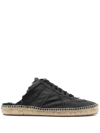 Maison Margiela Man Espadrilles Steel Grey Size 13 Textile Fibers In Black