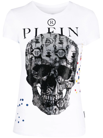 Philipp Plein Skull-print Cotton T-shirt In White