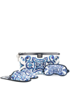 Dolce & Gabbana Blue Comfort Slippers And Eye Mask Set In Blue