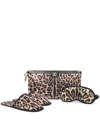 Dolce & Gabbana Black Comfort Slippers And Eye Mask Set In Black