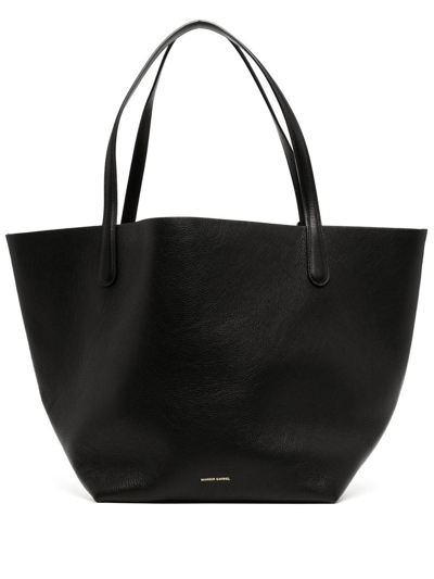 Mansur Gavriel Everyday Soft Leather Tote Bag In Black Flamma