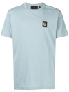 Belstaff Throwley Logo-patch Cotton-jersey T-shirt In Blue