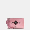 COACH Western Rivets Small Wristlet in Polished Pebble Leather,56530