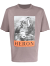 HERON PRESTON HERON-PRINT COTTON T-SHIRT