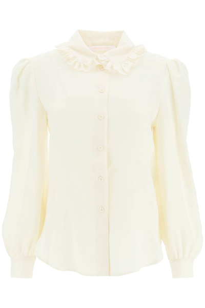 See By Chloé See By Chloe Viscose Shirt With Ruffle Detail  White