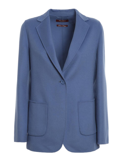 Max Mara Womens Light Blue Wool Blazer