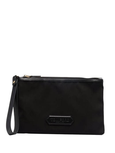 Tom Ford Men's  Black Polyester Pouch