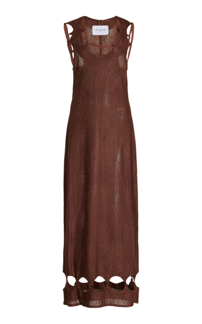 Lea Nyland Studio Women's The Moon Jersey Midi Dress In Brown