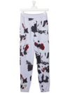 Msgm Teen Paint-splatter Detail Track Pants In Grey
