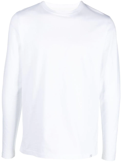 Norse Projects Logo-patch Long-sleeve T-shirt In White