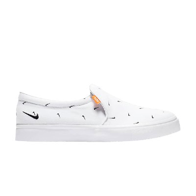 Pre-owned Nike Wmns Court Royale 'swoosh Print' In White