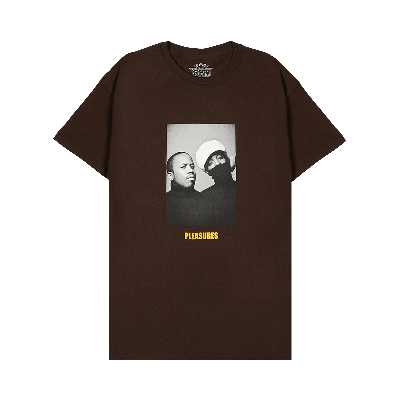 Pre-owned Pleasures Vocabulary T-shirt 'brown'