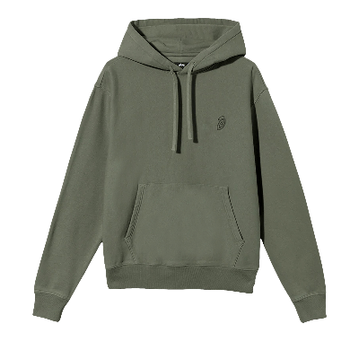 Pre-owned Stussy Swirl Appliqué Hoodie 'olive' In Green