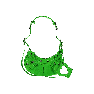 Pre-owned Balenciaga Xs Le Cagole Shoulder Bag 'acid Green'
