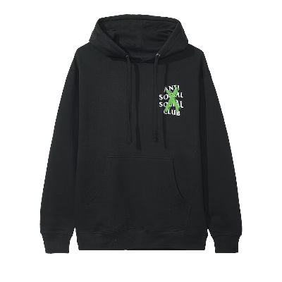 Pre-owned Anti Social Social Club Cancelled Remix Hoodie 'black'