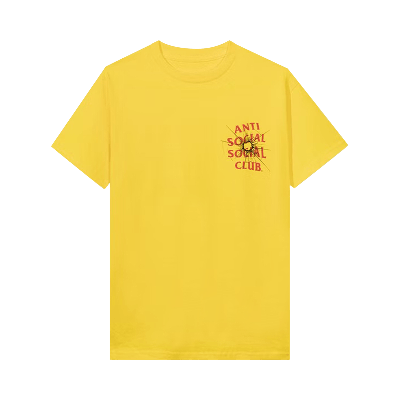 Pre-owned Anti Social Social Club Theories Tee 'yellow'