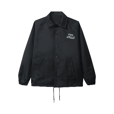 Pre-owned Anti Social Social Club X Mastermind Get Weird Coach Jacket 'black'