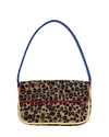 Staud Tommy Beaded Leopard Shoulder Bag In Multi