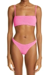 Hunza G Gigi Crinkled-finish Bikini Set In Bubblegum