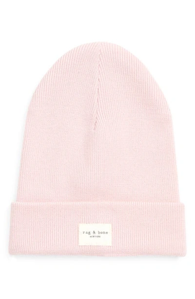 Rag & Bone Icons Addison Wool Blend Beanie In Light Pink