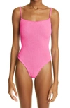 Hunza G Pamela Swim Beachwear In Rose-pink Polyamide In Bubblegum