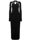 DION LEE BLACK DRESS WITH SHRUG AND LONG SLEEVES WOMAN DION LEE
