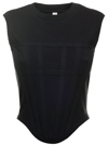 Dion Lee Panelled Corset Top In Black