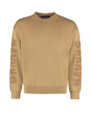 BARROW CREW-NECK JUMPER WITH LETTERING LOGO DETAILS