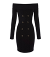 ELISABETTA FRANCHI BLACK KNITTED COAT DRESS