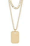 IKE BEHAR FIGARO DOG TAG CHAIN NECKLACE
