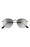 Ray Ban 51mm Gradient Aviator Sunglasses In Black/ Grey Gradient
