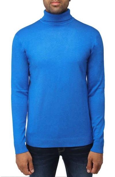 X-ray Turtleneck Pullover Sweater In Royal Blue