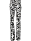 ALESSANDRA RICH ZEBRA PRINT HIGH-WAISTED FLARED TROUSERS