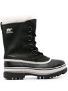Sorel Caribou Waterproof Nubuck And Rubber Boots In Black