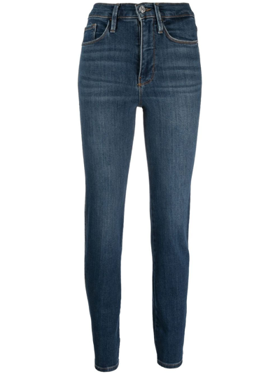 Frame Le Sylvie High-waist Jeans In Blue