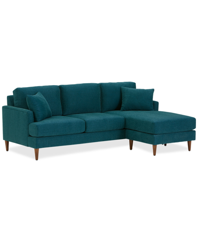 Furniture Jadison Fabric 2-pc. Sectional With Reversible Chaise, Created For Macy's In Peacock
