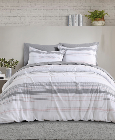 Splendid Horizon Stripe Multi Twin 3 Piece Duvet Cover Set Bedding