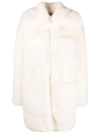 Dsquared2 Faux-fur Oversized Coat In White