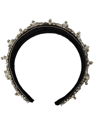 Jennifer Behr Liana Crystal-embellished Headband In Black