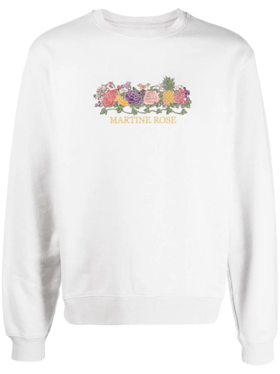 Martine Rose Classic Crew Sweatshirt Embroidery In Grey