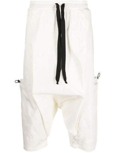 Alchemy Drop-crotch Drawstring Trousers In White
