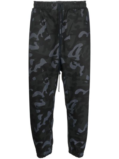 Alchemy Camouflage-print Tapered Trousers In Black