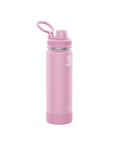 Takeya Actives 32oz Insulated Stainless Steel Water Bottle With Insulated Spout Lid In Pink Lavender