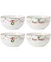 Lenox Merry Grinchmas Assorted All-purpose Bowls, Set Of 4 In Green And Ivory