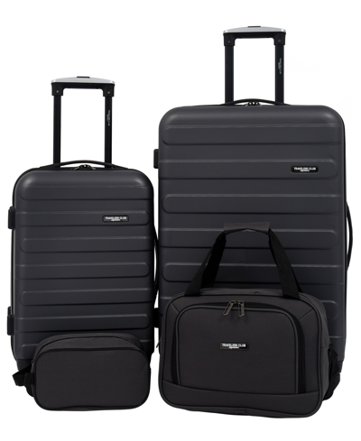 Travelers Club Austin 4 Piece Hardside Luggage Set In Forged Iron