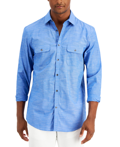 Alfani Men's Regular-fit Solid Shirt, Created For Macy's In Elevate